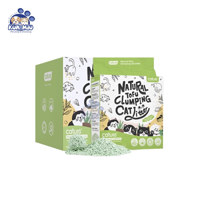 Cát vệ sinh cho mèo - Cát đậu nành Cature ToFu cho mèo (Túi 6l/ 2,4kg) - Hàng chuẩn, Siêu thơm, vón và không bết đáy