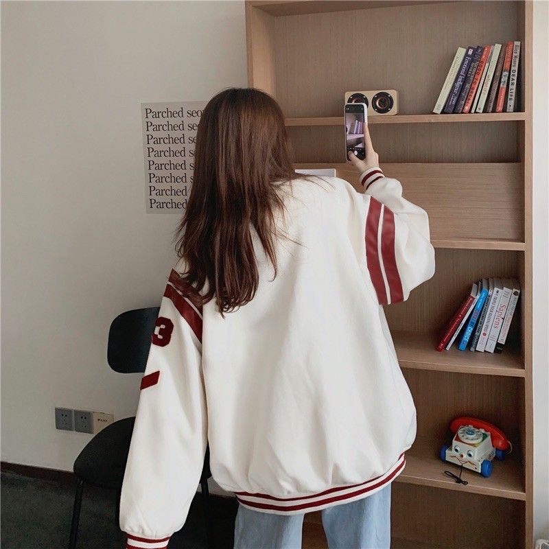 [ORDER] Bomber phối da 2 màu trắng, đen ullzang - Có ảnh thật | BigBuy360 - bigbuy360.vn