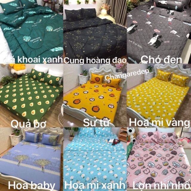 Vỏ gối đầu cotton poly nhiều mẫu nghộ nghĩnh