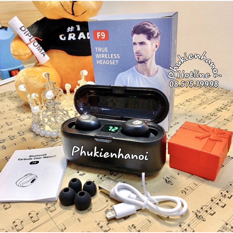 Tai Nghe Bluetooth AMOI F9 PKH789 , Âm thanh 8D , Bản quốc tế