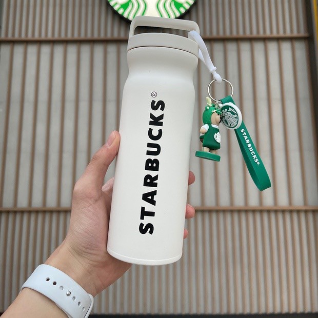 Bình giữ nhiệt STARBUCKS có quai cầm và lọc chặn đá Dung tích 500ml