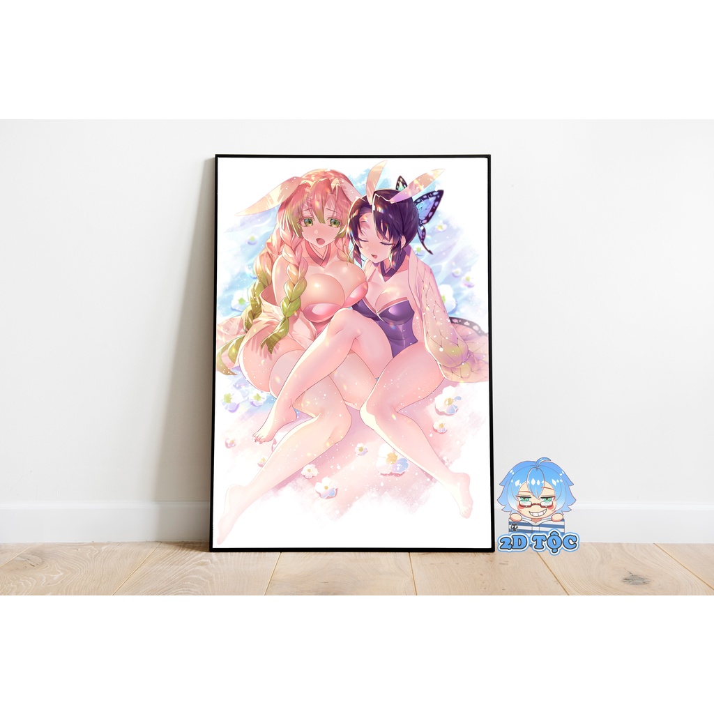 Tranh poster A3 giấy chất lượng cao Kanroji Mitsuri  Anime Manga Kimetsu No Yaiba - 2D Tộc Shop