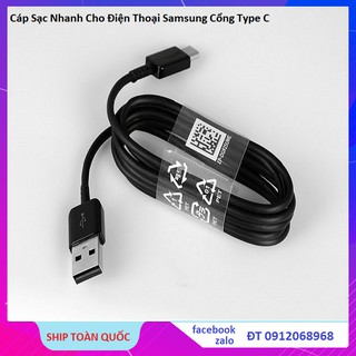 Cáp sạc type c dành cho samsung galaxy s8/s9/s9+/ note 8/note9 màu đen bảo hành 6 tháng 1 đổi 1