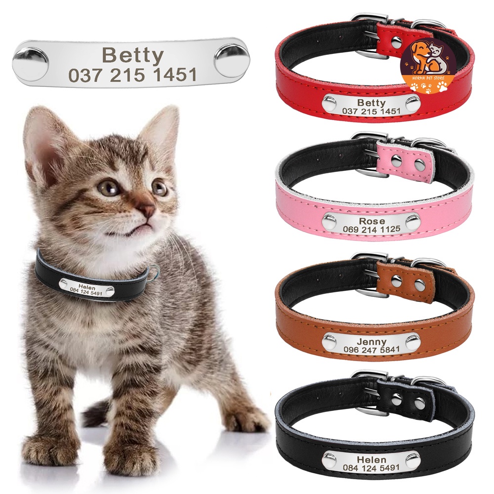【RIZER】Vòng Cổ Khắc Tên ID Tùy Chỉnh Cá Nhân Hóa Cho Mèo