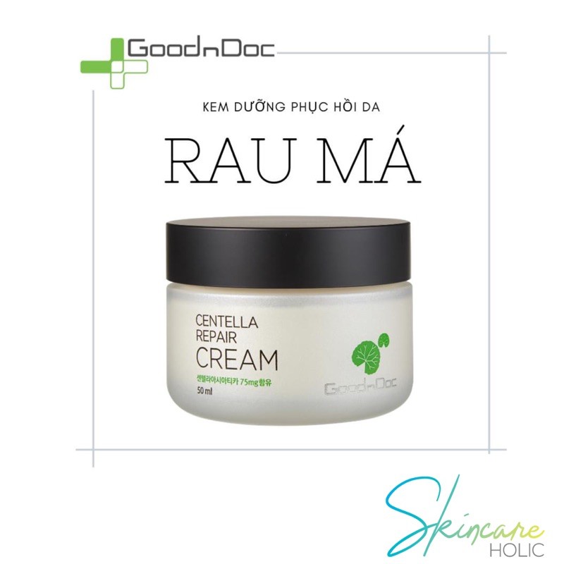 Kem Rau Má GoodnDoc Centella Repair Cream Dưỡng Ẩm_Phục Hồi Da (Hộp 50ml)