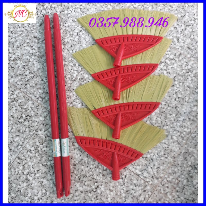 Chổi Quét Nhà Cán Nhựa Cao Cấp. Chất liệu Lông Cước Mềm Mịn Hiệu KLEEX. chổi nhựa đan tay