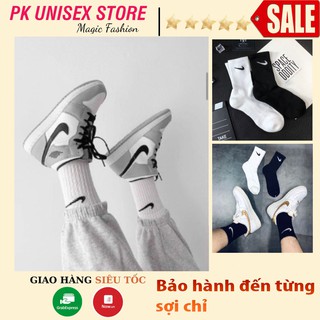 [FREESHIP] Tất Nike nam nữ cổ cao thể thao thời trang cao cấp, tất cao cổ, vớ cổ lửng