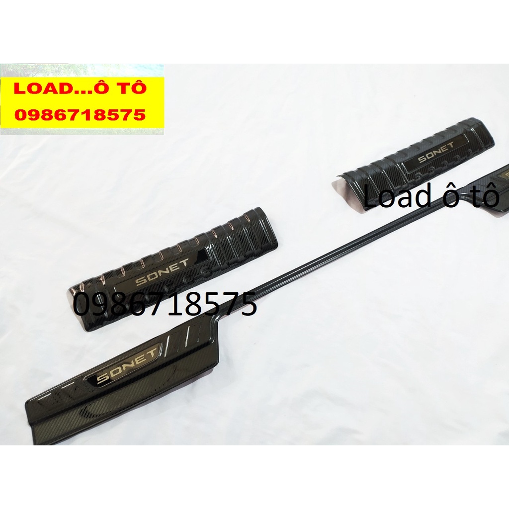 Chống Trầy Cốp Carbon Trong, Ngoài Xe KIA SONET 2022-2024 Mẫu Carbon Cao Cấp