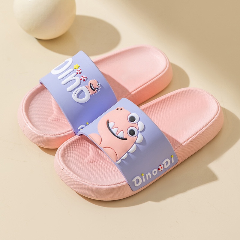 Dép lê cho bé trai bé gái hình khủng long, dép quai ngang Dino cho bé từ 3-8 tuổi Tula Store