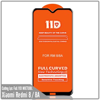 Kính cường lực 11D Xiaomi Redmi 8/ 8A Full viền Đen MIETUBL