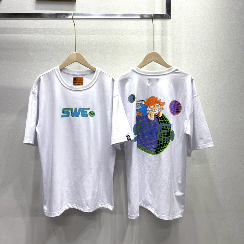 Áo thun unisex swe Quả cầu Nam nữ Full Tag Hãng áo thun tay lỡ nam nữ chất cotton | BigBuy360 - bigbuy360.vn