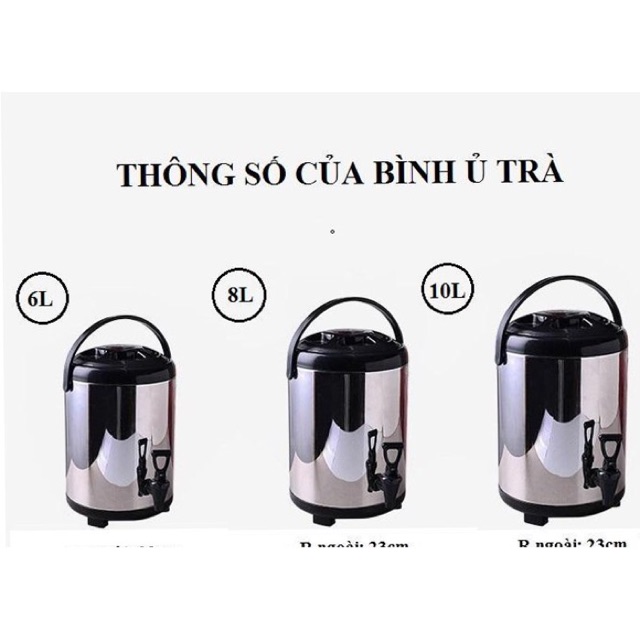 Bình Ủ Trà Giữ Nhiệt Inox 10L