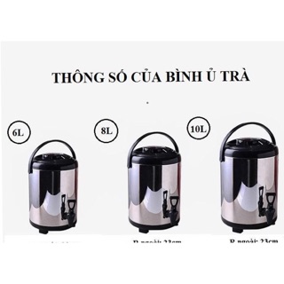 Bình ủ trà giữ nhiệt inox 10l