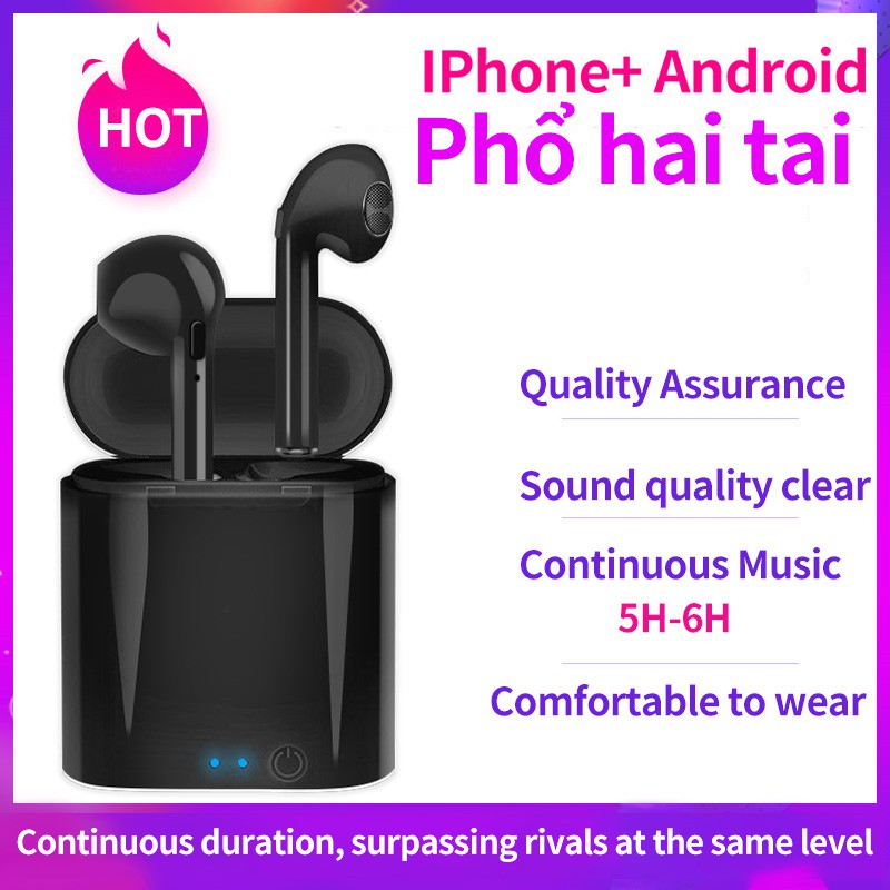 🔥Giá sỉ🔥 Tai Nghe Bluetooth I7s - Không Dây,Có Đế Sạc