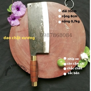 Dao  chặt xương lợn , gà vịt , làm bằng nhíp xe sắc bén sang trọng