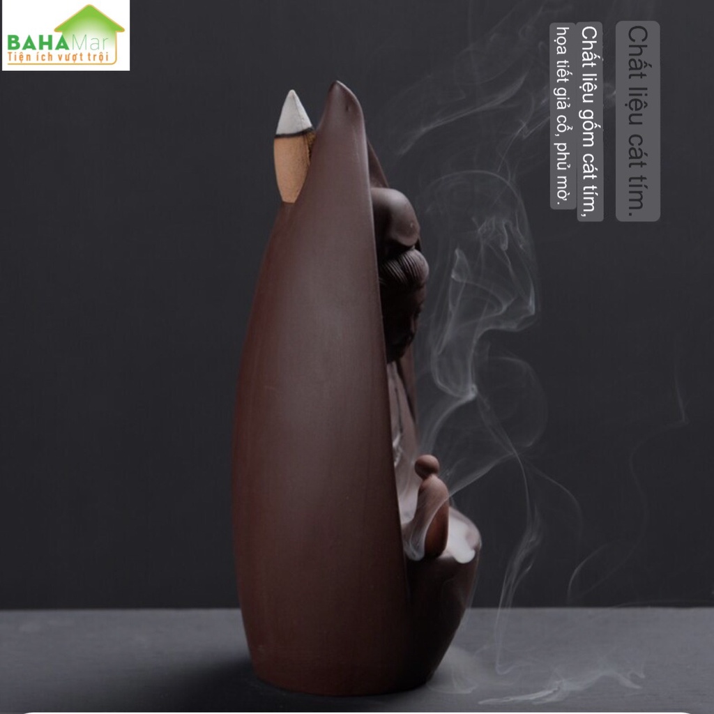 THÁC KHÓI TRẦM HƯƠNG CHẢY NGƯỢC PHẬT BÀ QUAN ÂM BỒ TÁT HIỂN LINH "BAHAMAR" Sáng tạo vẻ đẹp với phong cách điêu khắc,