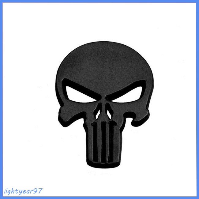 Huy Hiệu Kim Loại Hình Đầu Lâu 3D Trang Trí Xe Hơi Xe Máy