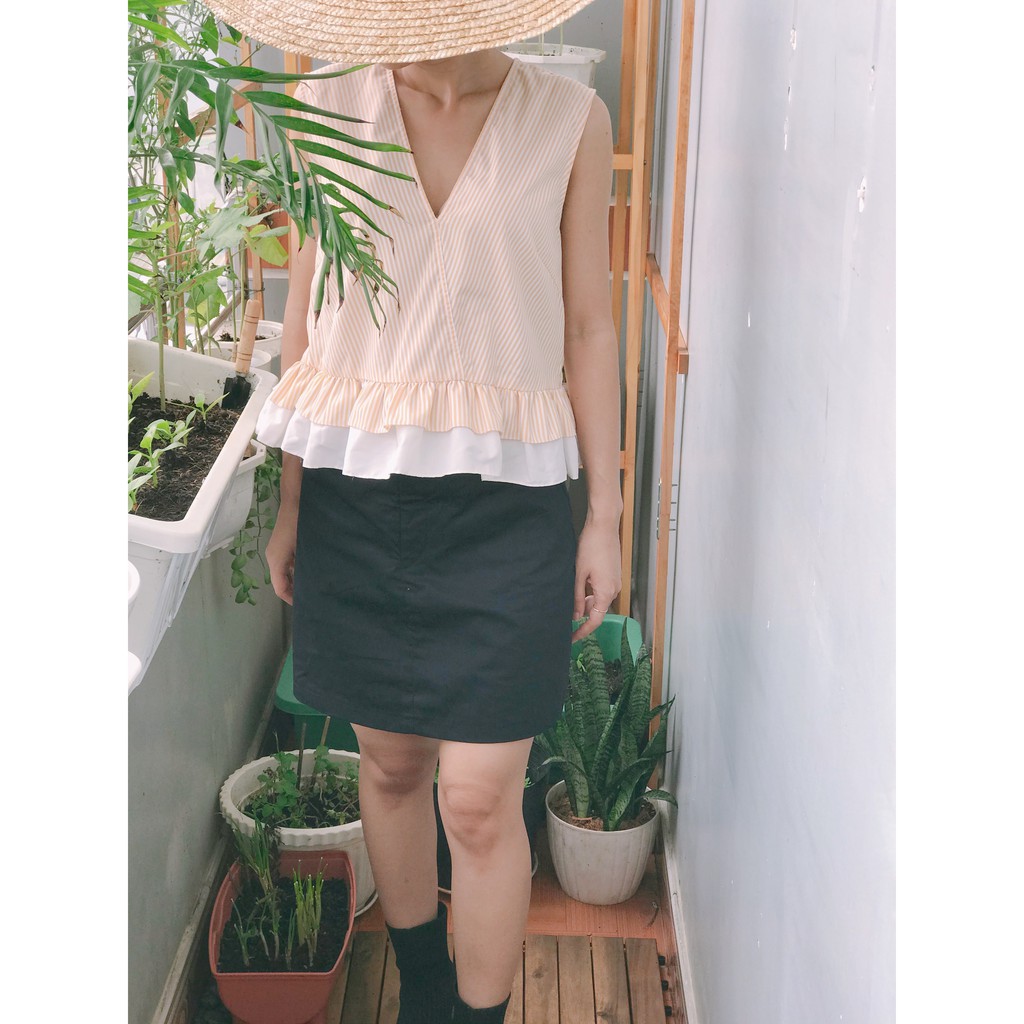 👚Áo Sát Nách Kẻ Vàng MARC