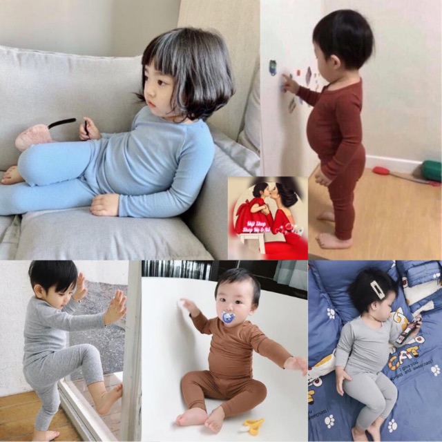 Bộ body trơn cotton cho bé MS18