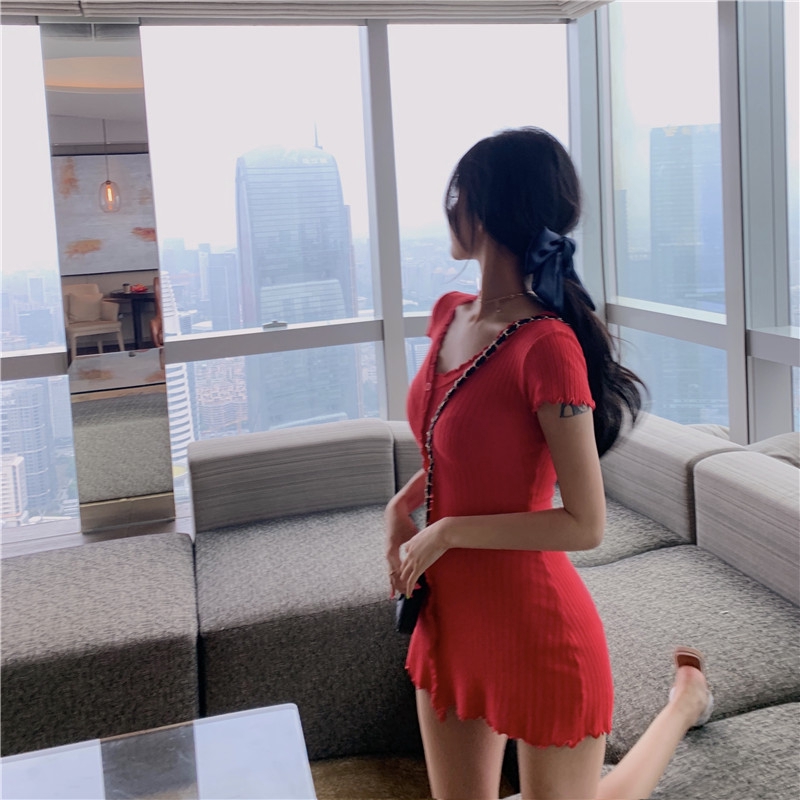 Đầm Ôm Ngắn Tay Phong Cách Quyến Rũ Thanh Lịch Dành Cho Nữ | BigBuy360 - bigbuy360.vn