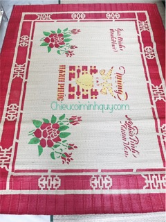 Chiếu cói 2m-2m2 in hoa cao cấp