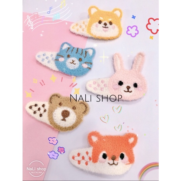 KẸP TÓC MÁI ĐAN LEN HÌNH TAI THÚ CUTE DỄ THƯƠNG