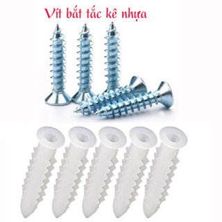 100g vít sắt vít bắt nở nhựa tắc kê nhựa 6,8,10