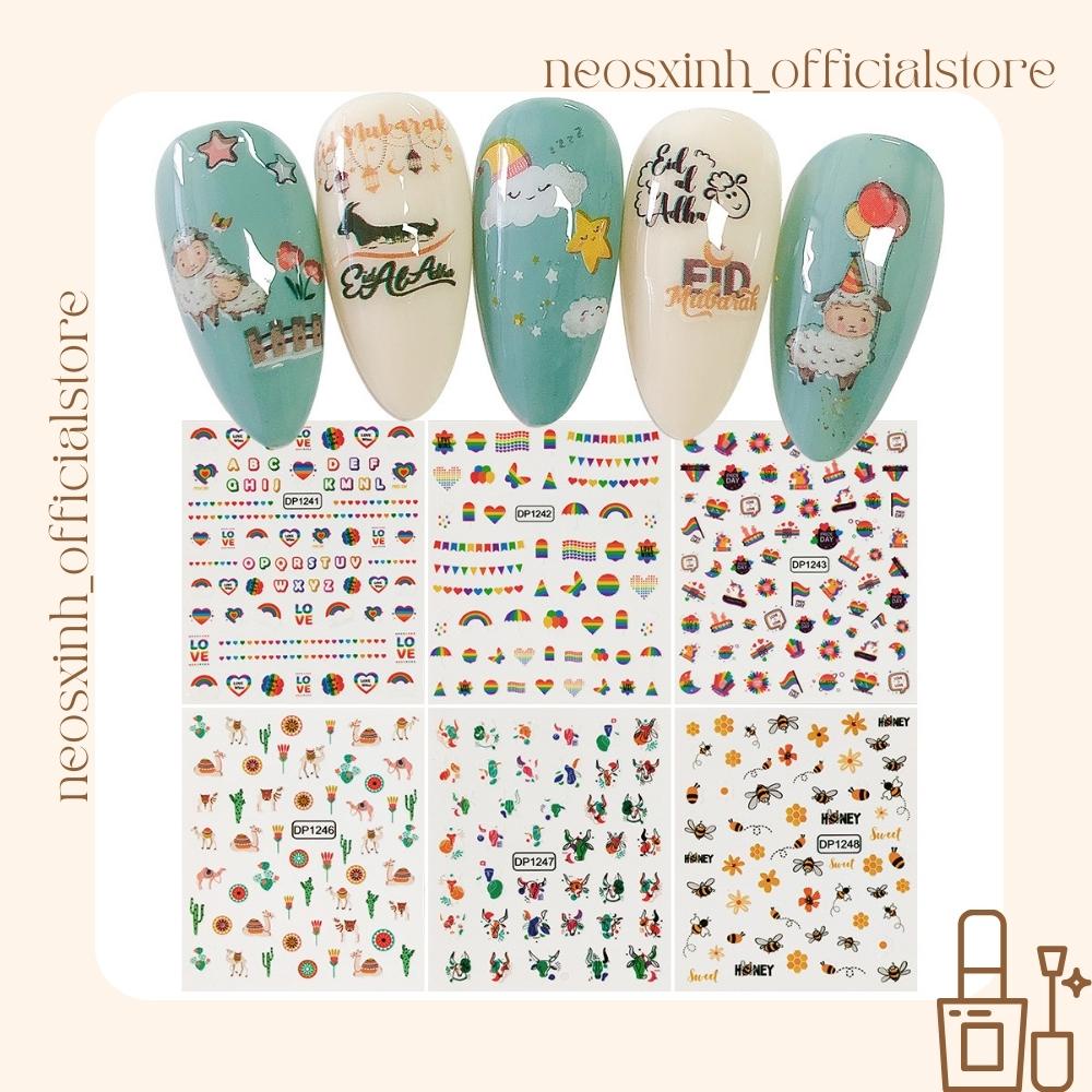 Sticker Dán Móng Tay Animals DP1245-1258 Cute Hot Trend - Hình Dán Móng - Neosxinh Nails