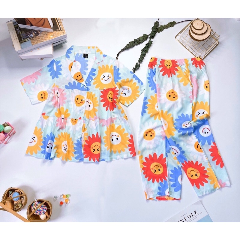 Pijama 8 tấc chất tole lanh hàng VNXK