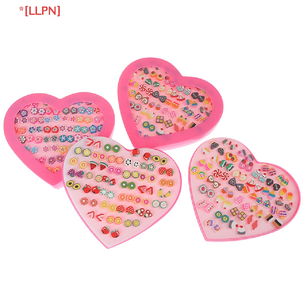 Set 36 Đôi Bông Tai Hình Trái Cây Hoạt Hình Handmade Thời Trang Cho Nữ