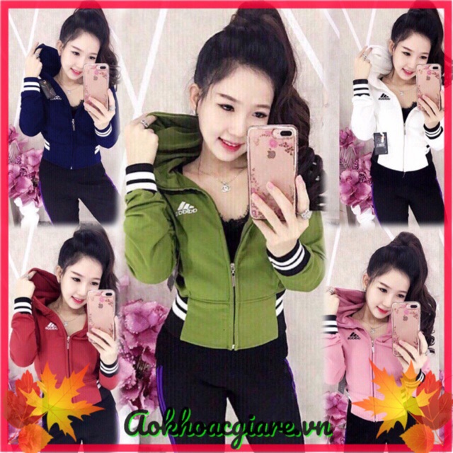 Áo khoác nữ da cá lửng croptop aaddd bo sọc | BigBuy360 - bigbuy360.vn