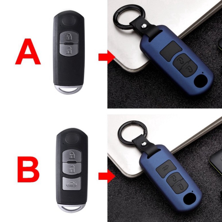 Mazda Vỏ chìa khóa xe ABS Silicone xe từ xa chính trường hợp Fob Bìa Đối với Mazda 2 3 6 Atenza Axela CX3 [Freeship]