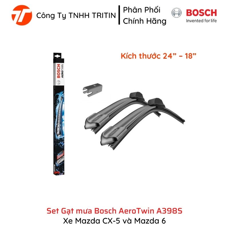 Gạt Mưa Theo Cặp Bosch Aerotwin EURO Set A295S - A398S - A557S - A154S - A432S - A297S | TRITINCO
