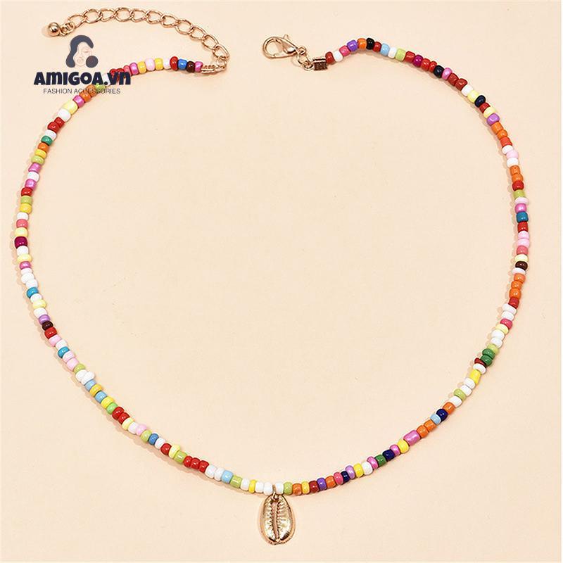 ✨✨Set 2 Vòng Cổ Choker Hạt Nhiều Màu Sắc Phong Cách Bohemian Thời Trang Mùa Hè Dành Cho Nữ
