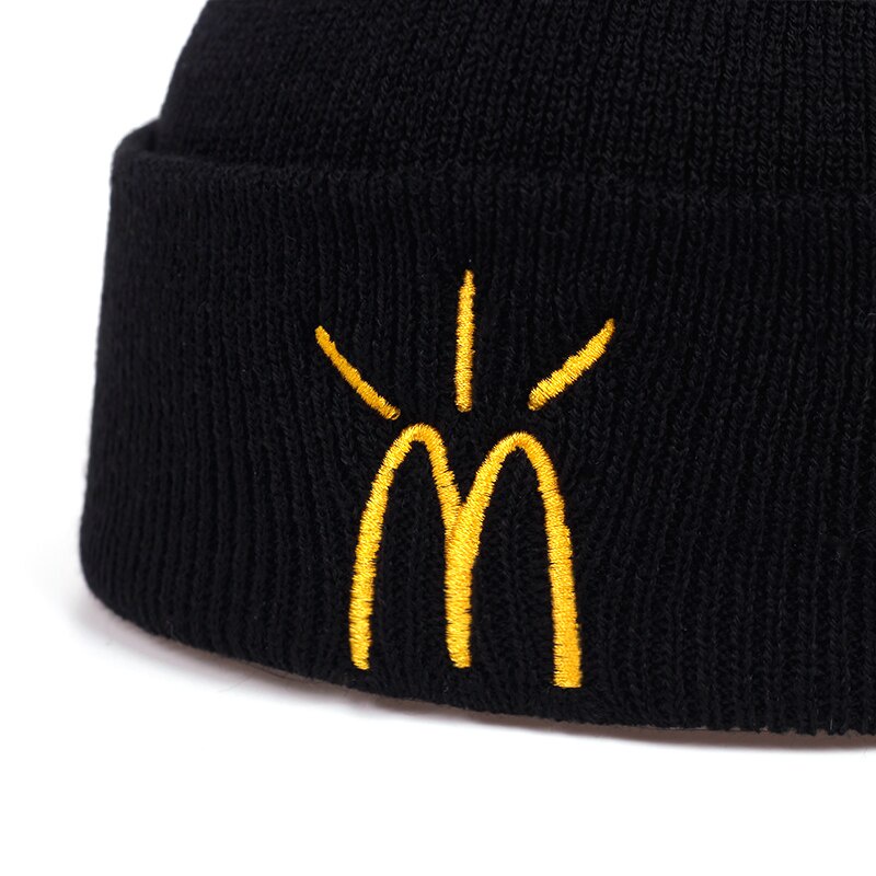 Mũ len trùm đầu thêu họa tiết cây xương rồng thời trang unisex