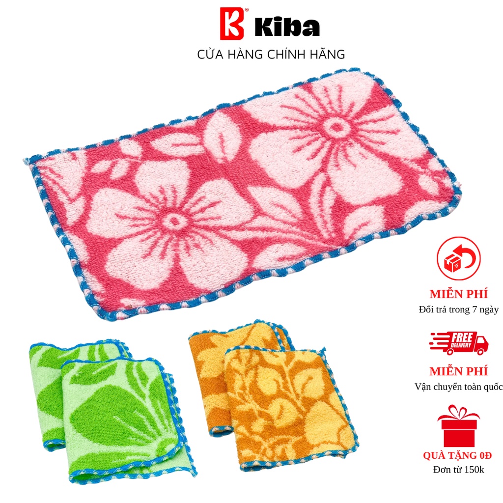 Khăn Lau Bàn, Lau Bếp KIBA Loại Nhỏ, Kích Thước 15x20cm, Chất Liệu Cotton, Nhỏ, Gọn, Dễ Giặt, Nhanh Khô