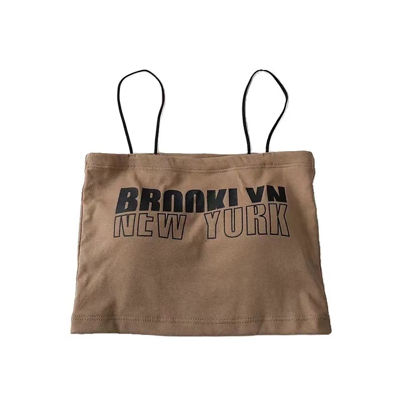 Áo Ngực Nhỏ Hai Dây In Chữ Gợi Cảm Với Đệm Ngực Ngọt Ngào Cho Nữ