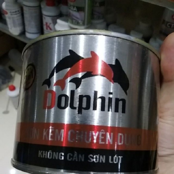 Sơn nhũ đồng Dolphin - màu đồng rất đẹp - nhũ đồng đỏ 903 200g, 400g hoặc 800g