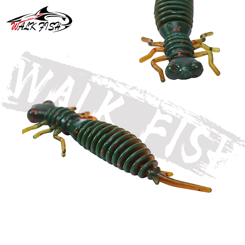 Mồi câu cá giả WALK FISH bằng silicon mềm 55mm 75mm 100mm