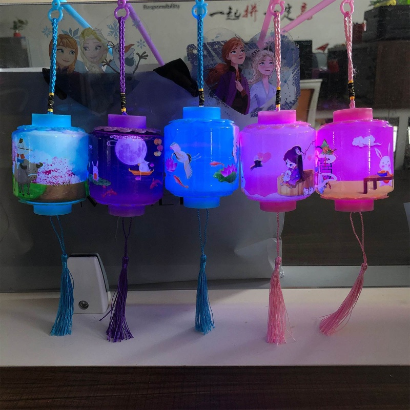 Lồng Đèn Nhỏ Bằng ABS Màu Dạ Quang Dùng Trang Trí Lễ Hội Mùa Xuân