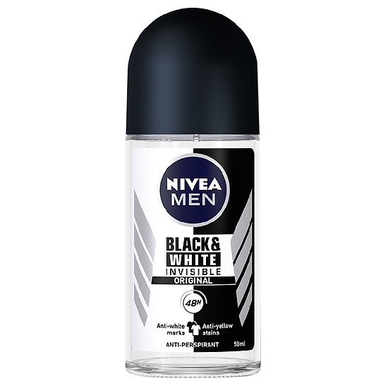 🌹Lăn khử mùi Nivea Men Invisible for Black&White - 50ml