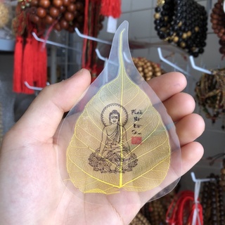 Lá bồ đề may mắn, bình an - lá bồ đề in hình phật