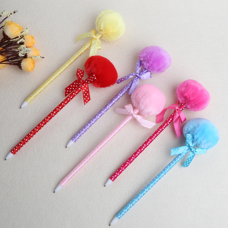 Goo Bút Bi Lông Nhung Dễ Thương Dành Cho Học Sinh / Văn Phòng