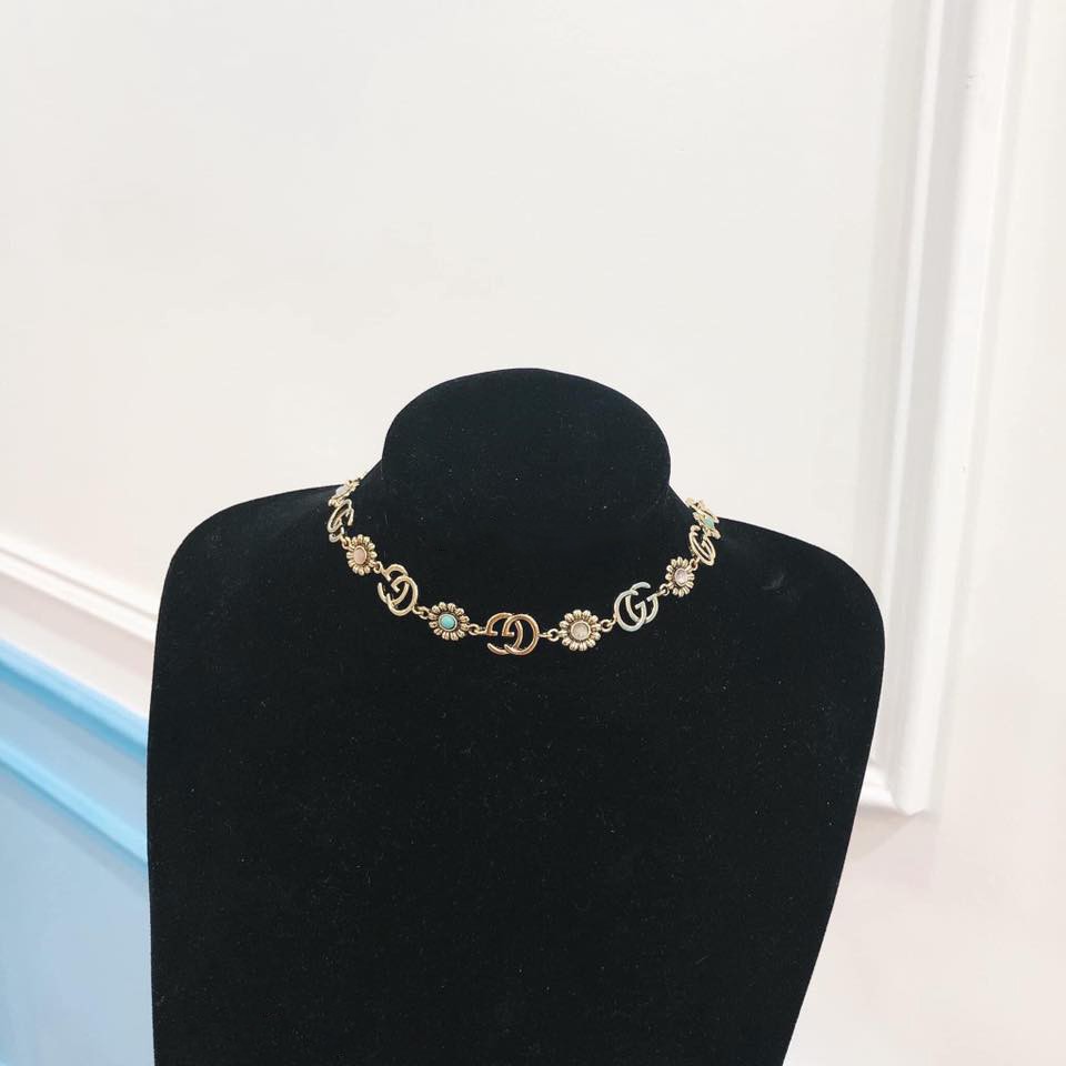 Vòng Cổ TINA Chocker GG Hoa Cúc Phong Cách Cá Tính CK23