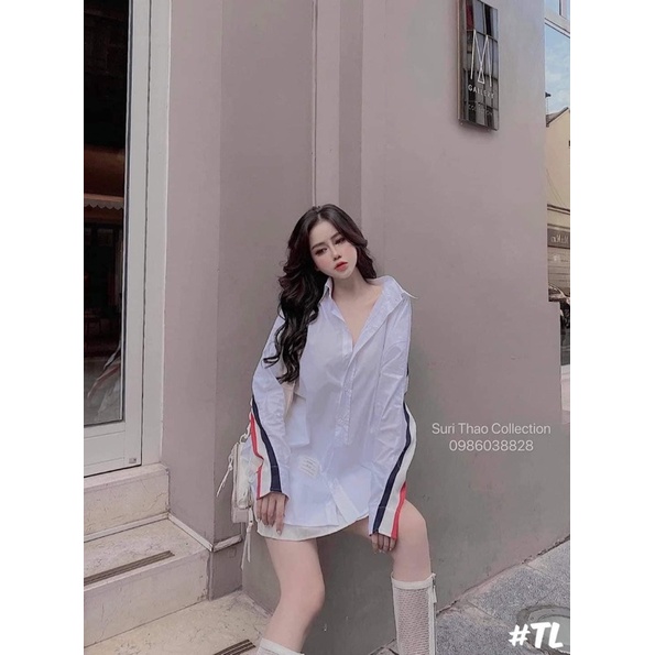 SƠMI GUCCI HOTTREN DÁNG RỘNG DẤU QUÀN CHO NỮ