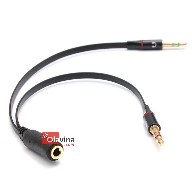 Cáp gộp cổng audio và micro 3.5 mm