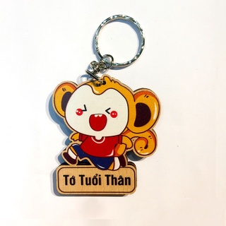 Móc khóa gỗ 12 con giáp Danbo Printcre8