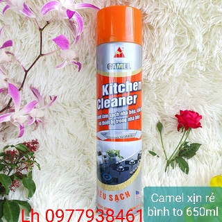 Chai xịt vệ sinh nhà bếp chính hãng Camel dung tích lớn 650ml KITCHEN CLEANER, Bình xịt tẩy rửa đa năng dạng bọt cao cấp