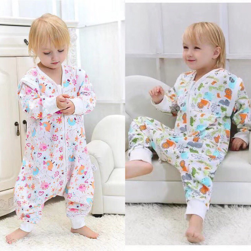 Nini_kids: Túi ngủ cotton cao cấp CHỐNG ĐẠP CHĂn ( tháo được tay), bộ ngủ cho bé, đồ dùng phòng ngủ cho bé