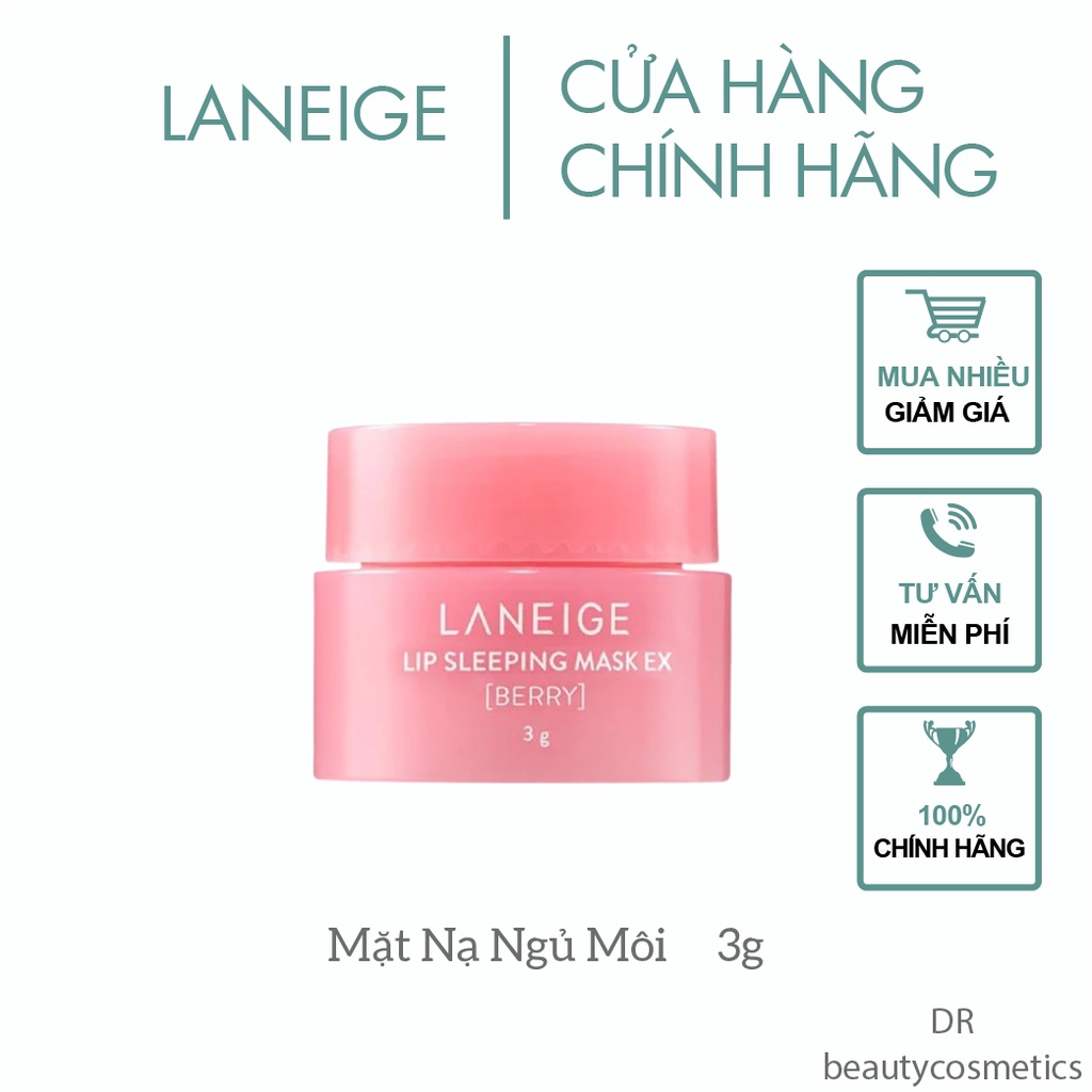 Mặt Nạ Ngủ Dưỡng ủ Môi Laneige Size Mini Son Dưỡng Môi 3g